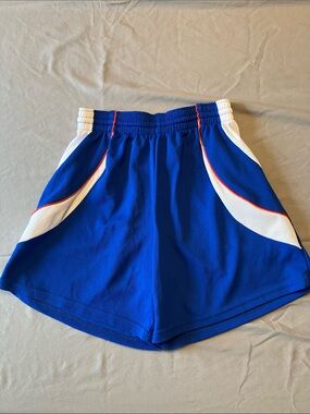 Kids Royal Blue Athletic Shorts with White Panels size M